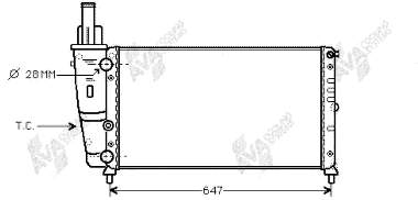 17002140 VAN Wezel radiador de esfriamento de motor