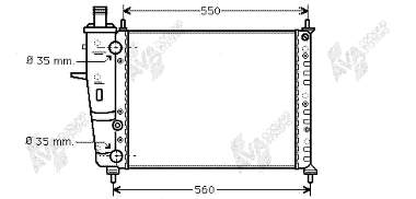 17002159 VAN Wezel radiador de esfriamento de motor