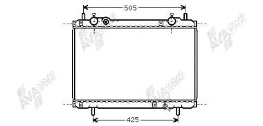 17002185 VAN Wezel radiador de esfriamento de motor