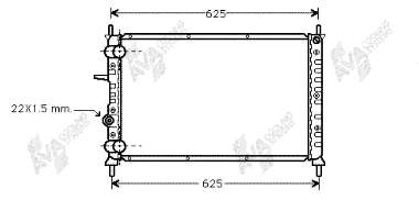 17002188 VAN Wezel radiador de esfriamento de motor