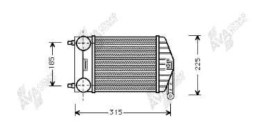 Radiador de intercooler para Fiat Punto (176)