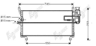 Radiador de aparelho de ar condicionado 7755110 Fiat/Alfa/Lancia