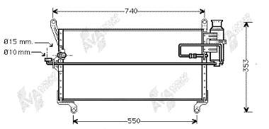 17005177 VAN Wezel radiador de aparelho de ar condicionado