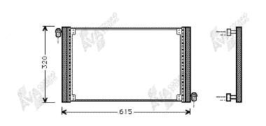 17005187 VAN Wezel radiador de aparelho de ar condicionado