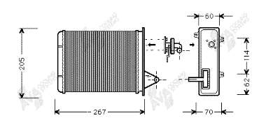 17006089 VAN Wezel radiador de forno (de aquecedor)