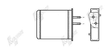 Radiador de forno (de aquecedor) 46722095 Fiat/Alfa/Lancia