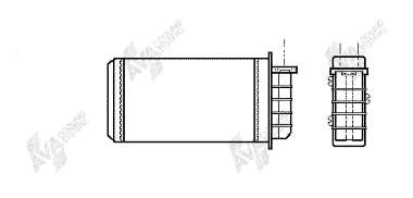 0060813252 Fiat/Alfa/Lancia radiador de forno (de aquecedor)