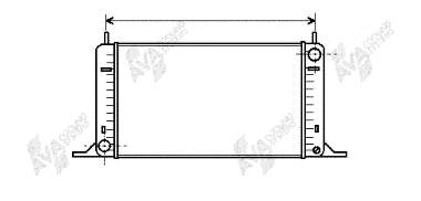 Radiador de esfriamento de motor 18002096 VAN Wezel