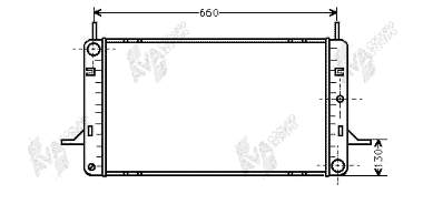 Radiador de esfriamento de motor 18002102 VAN Wezel