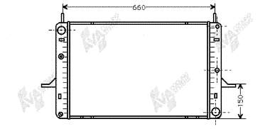 Radiador de esfriamento de motor 1659344 Ford