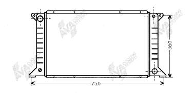 18002168 VAN Wezel radiador de esfriamento de motor