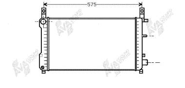 Radiador de esfriamento de motor 18002198 VAN Wezel