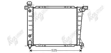 Radiador de esfriamento de motor 18002199 VAN Wezel