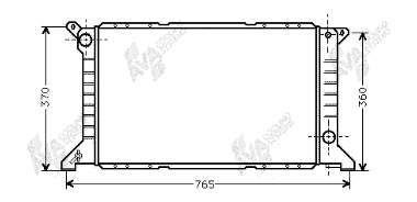 18002203 VAN Wezel radiador de esfriamento de motor