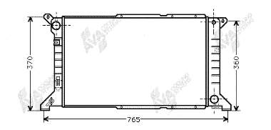 18002204 VAN Wezel radiador de esfriamento de motor