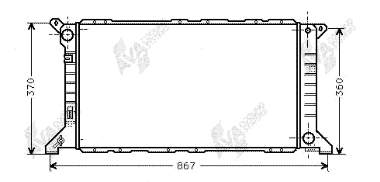 1112703 Ford radiador de esfriamento de motor