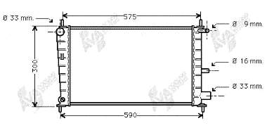 18002217 VAN Wezel radiador de esfriamento de motor