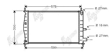 18002218 VAN Wezel radiador de esfriamento de motor