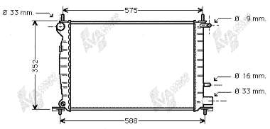 18002219 VAN Wezel radiador de esfriamento de motor