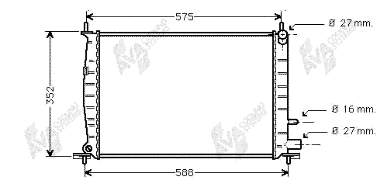 18002220 VAN Wezel radiador de esfriamento de motor