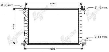 18002224 VAN Wezel radiador de esfriamento de motor