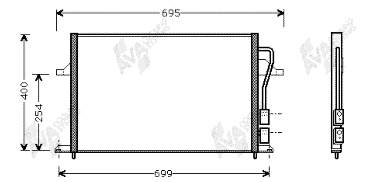 18005259 VAN Wezel radiador de aparelho de ar condicionado