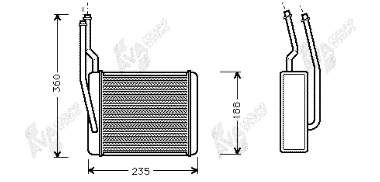 M2121060 Jdeus radiador de forno (de aquecedor)