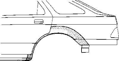 Parte de reparação de arco do pára-lama traseiro direito para Ford Mondeo (GBP)