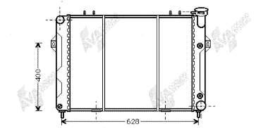 Radiador de esfriamento de motor 21002007 VAN Wezel