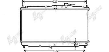 25002016 VAN Wezel radiador de esfriamento de motor