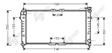 27002027 VAN Wezel radiador de esfriamento de motor