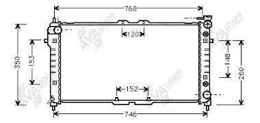 27002037 VAN Wezel radiador de esfriamento de motor