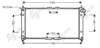 27002073 VAN Wezel radiador de esfriamento de motor