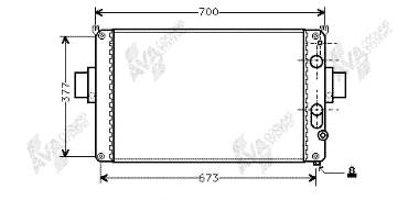 93813747 Iveco radiador de esfriamento de motor