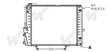 30002072 VAN Wezel radiador de esfriamento de motor