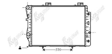 30002173 VAN Wezel radiador de esfriamento de motor