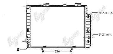 30002190 VAN Wezel radiador de esfriamento de motor