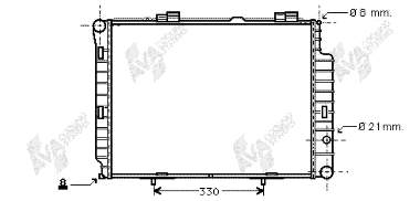 Radiador de esfriamento de motor 30002191 VAN Wezel