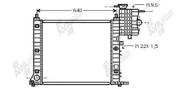 30002216 VAN Wezel radiador de esfriamento de motor