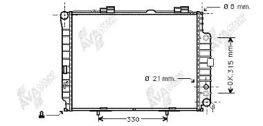 30002228 VAN Wezel radiador de esfriamento de motor