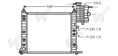 30002243 VAN Wezel radiador de esfriamento de motor