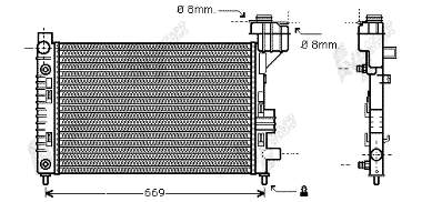 30002248 VAN Wezel radiador de esfriamento de motor