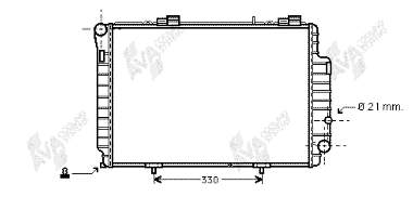 Radiador de esfriamento de motor 30002263 VAN Wezel