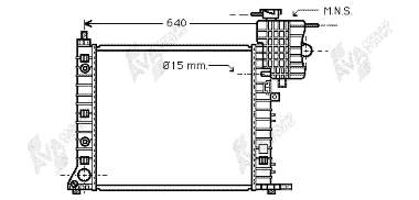 Radiador de esfriamento de motor 1005037 Autotechteile