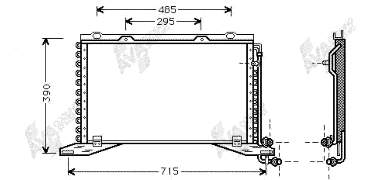 30005222 VAN Wezel radiador de aparelho de ar condicionado