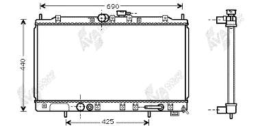 Radiador de esfriamento de motor para Mitsubishi Galant (EA)