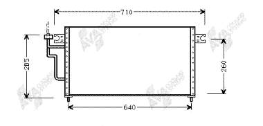 Radiador de aparelho de ar condicionado 32005105 VAN Wezel