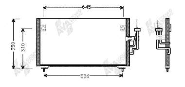 32005106 VAN Wezel radiador de aparelho de ar condicionado