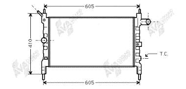 37002023 VAN Wezel radiador de esfriamento de motor