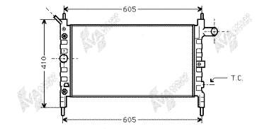 Radiador de esfriamento de motor 37002026 VAN Wezel